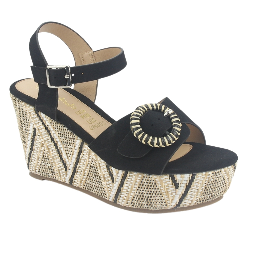 SANDALIA MUJER CHALADA NEGRO COMO-50 PLATAFORMA - 3