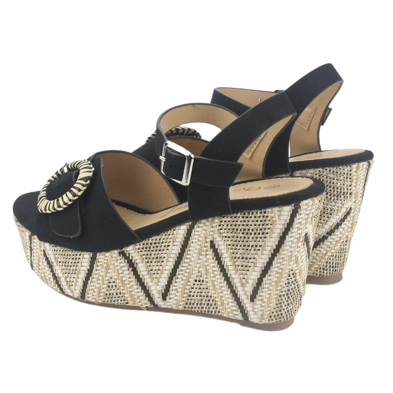 SANDALIA MUJER CHALADA NEGRO COMO-50 PLATAFORMA - 6