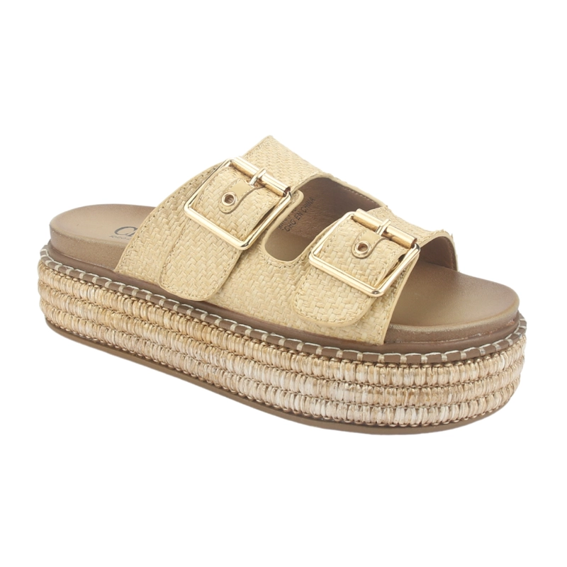 SANDALIA MUJER CHALADA BEIGE YUKON-15 PLATAFORMA POKI - 3