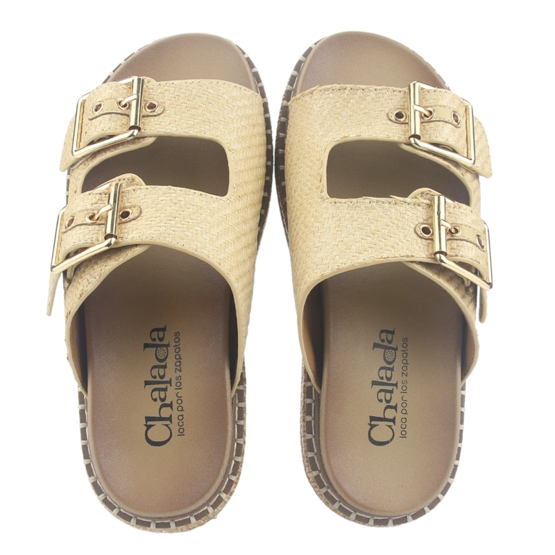 SANDALIA MUJER CHALADA BEIGE YUKON-15 PLATAFORMA POKI - 7