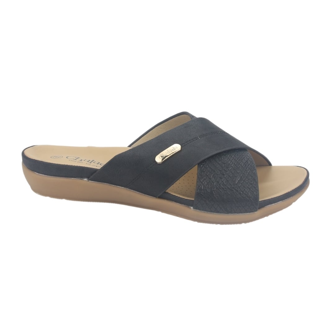 SANDALIA MUJER CHALADA NEGRO PALAK-1 CASUAL - 1