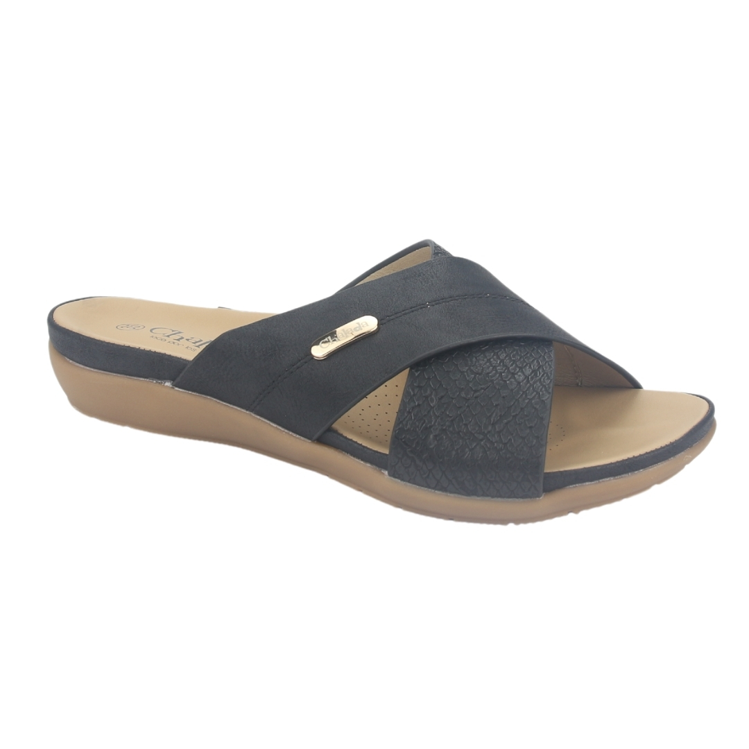 SANDALIA MUJER CHALADA NEGRO PALAK-1 CASUAL - 3