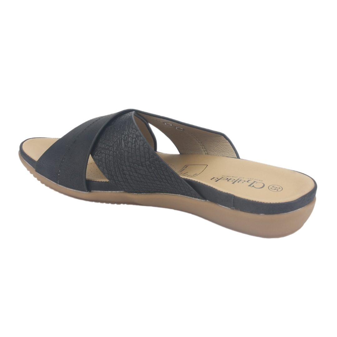 SANDALIA MUJER CHALADA NEGRO PALAK-1 CASUAL - 4