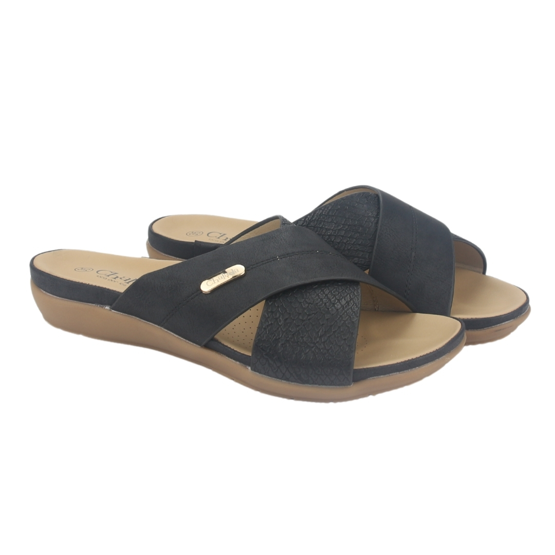 SANDALIA MUJER CHALADA NEGRO PALAK-1 CASUAL - 5