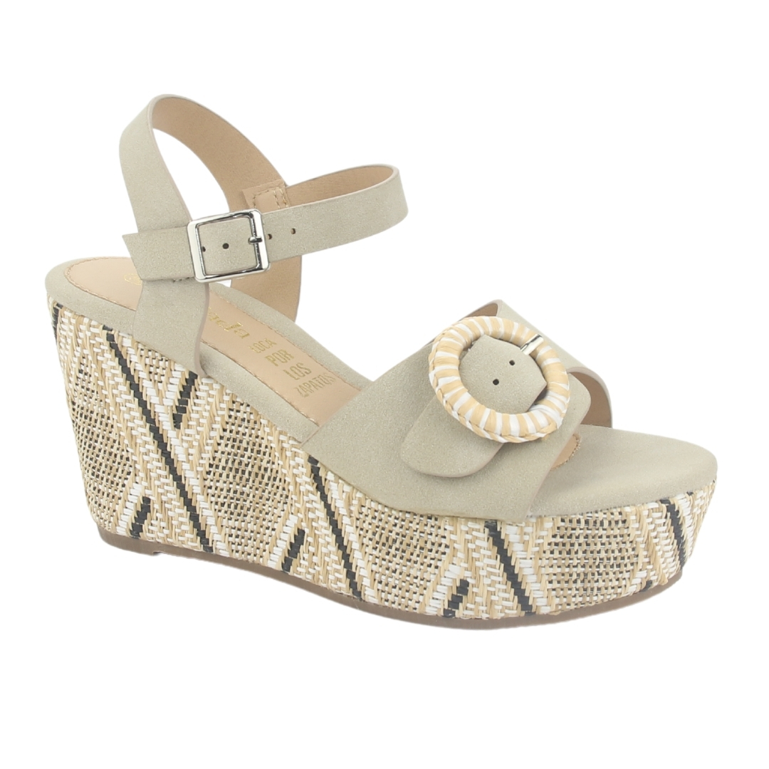 SANDALIA MUJER CHALADA BEIGE COMO-50 PLATAFORMA - 3
