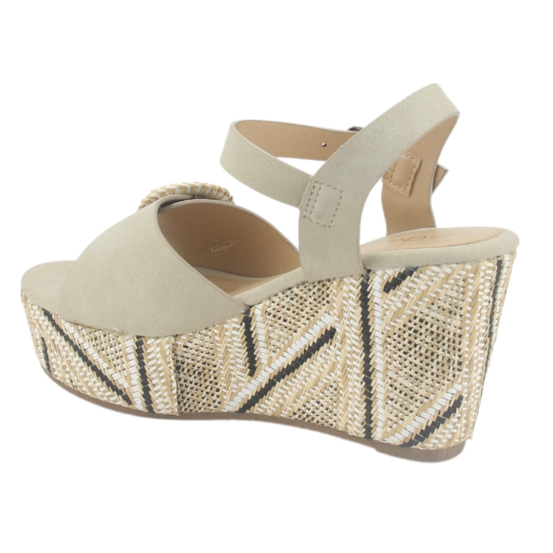 SANDALIA MUJER CHALADA BEIGE COMO-50 PLATAFORMA - 4