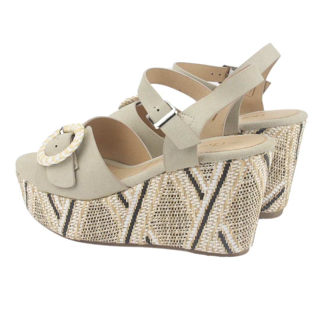 SANDALIA MUJER CHALADA BEIGE COMO-50 PLATAFORMA - 6