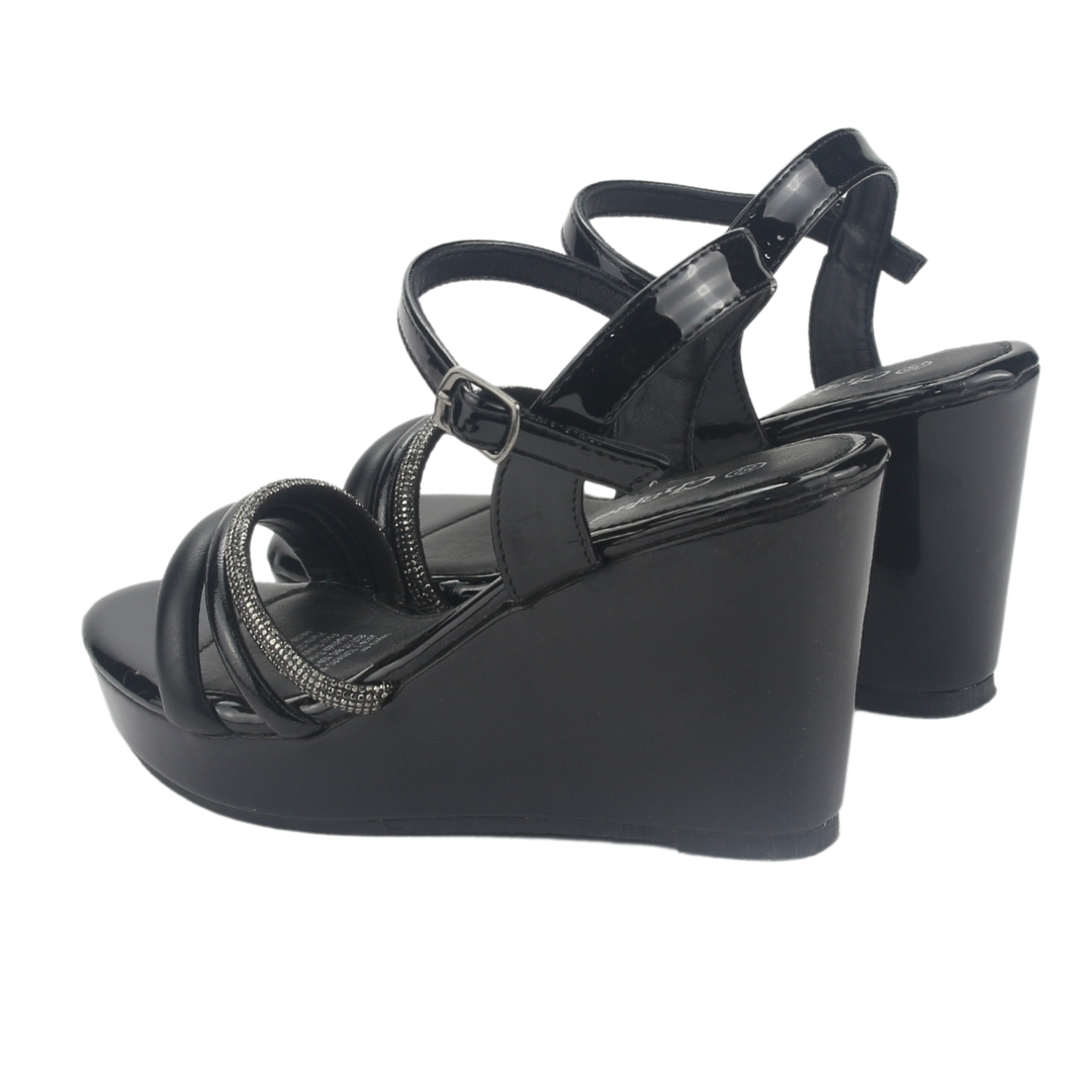 SANDALIA MUJER CHALADA NEGRO COMO-52 PLATAFORMA - 6