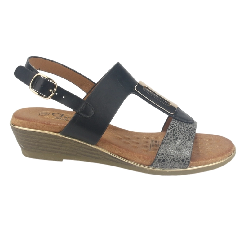 SANDALIA MUJER CHALADA NEGRO ALBA-7 CASUAL - 1