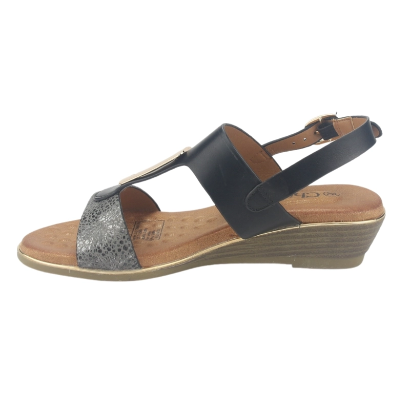 SANDALIA MUJER CHALADA NEGRO ALBA-7 CASUAL - 2