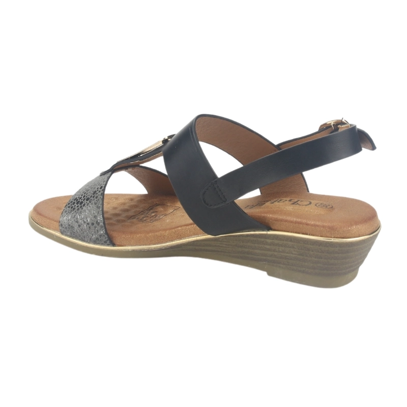 SANDALIA MUJER CHALADA NEGRO ALBA-7 CASUAL - 4
