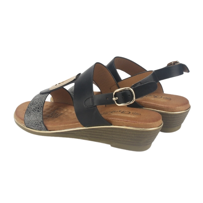 SANDALIA MUJER CHALADA NEGRO ALBA-7 CASUAL - 6