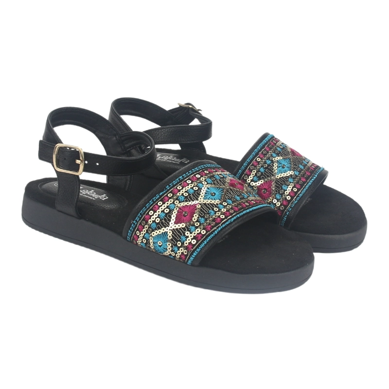 SANDALIA MUJER CHALADA NEGRO BIRA-2 CASUAL - 5