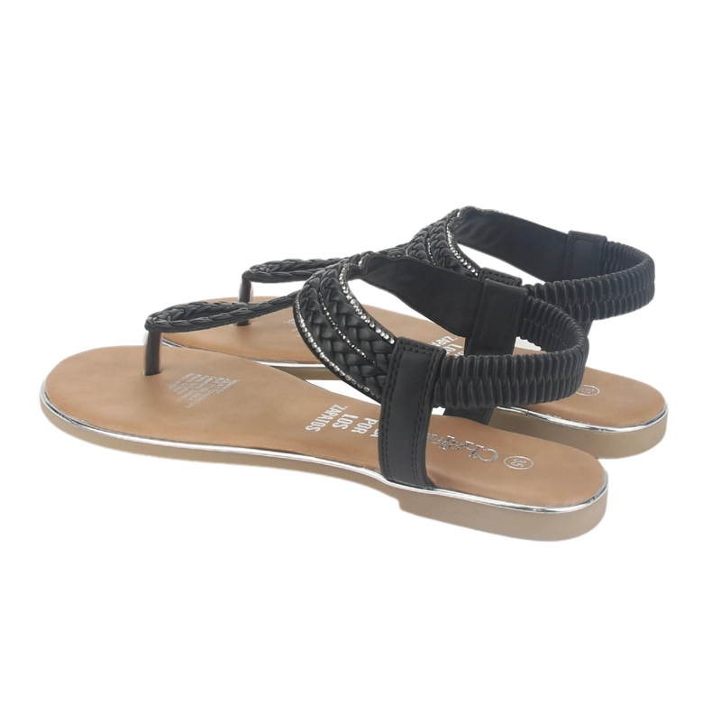 SANDALIA MUJER CHALADA NEGRO CALL-25 PLANA - 6