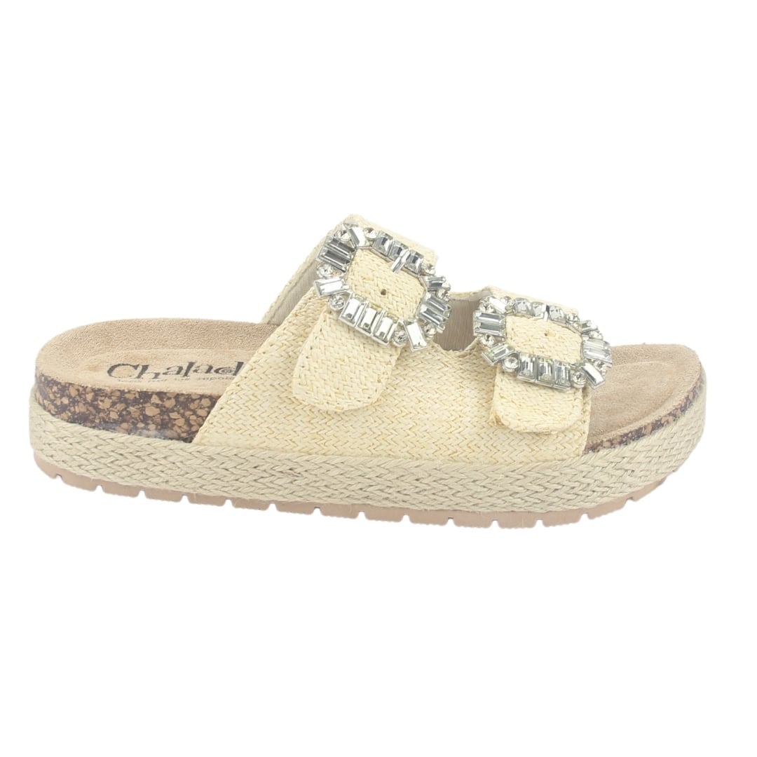 SANDALIA MUJER CHALADA BEIGE DALVA-1 CASUAL - 1