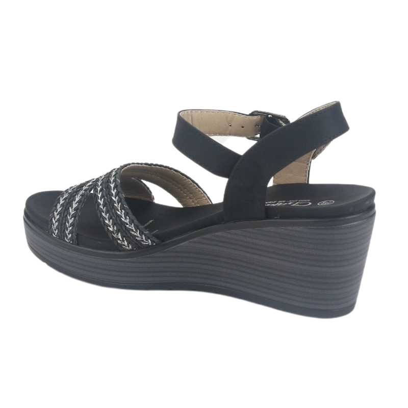 SANDALIA MUJER CHALADA NEGRO PADY-2 PLATAFORMA - 4