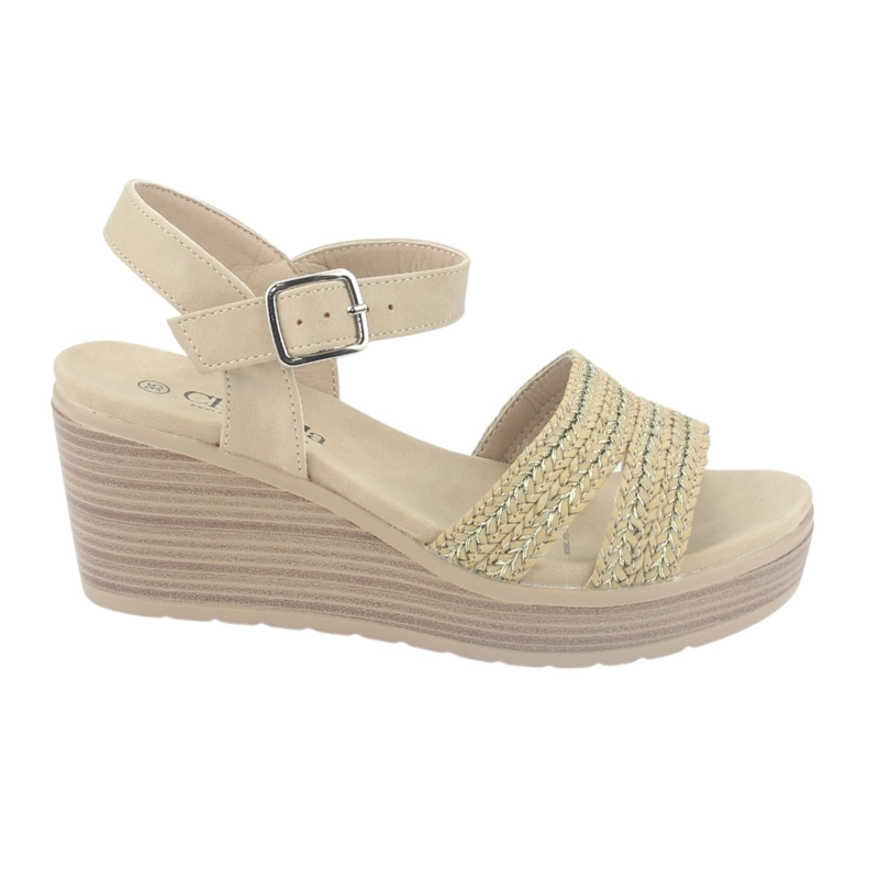 SANDALIA MUJER CHALADA BEIGE PADY-2 PLATAFORMA - 1