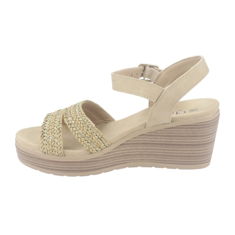 SANDALIA MUJER CHALADA BEIGE PADY-2 PLATAFORMA - 2