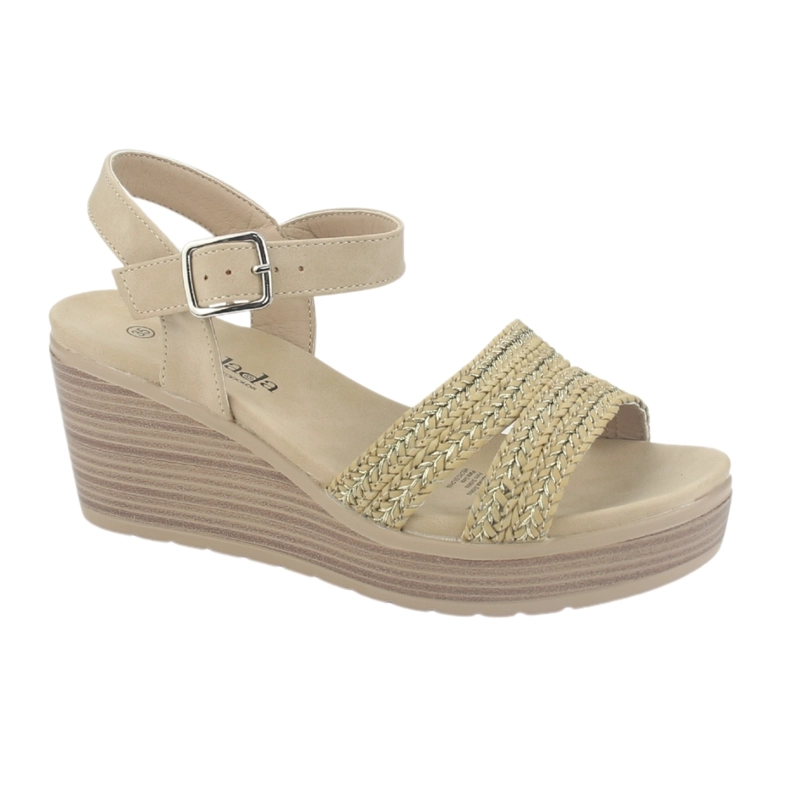 SANDALIA MUJER CHALADA BEIGE PADY-2 PLATAFORMA - 3