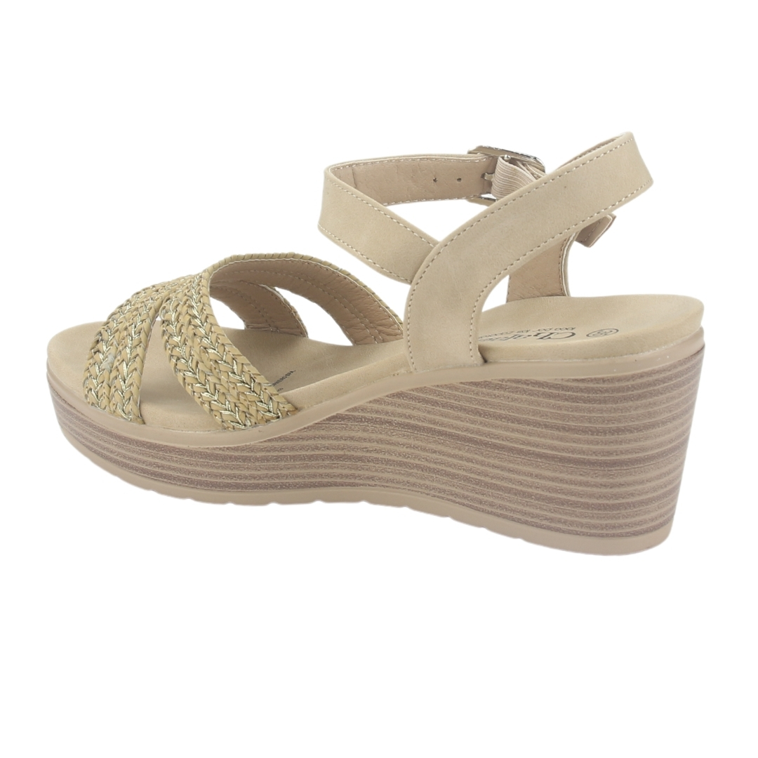 SANDALIA MUJER CHALADA BEIGE PADY-2 PLATAFORMA - 4