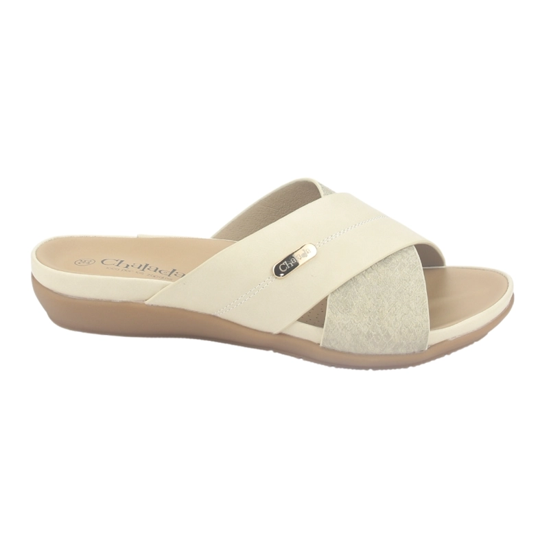 SANDALIA MUJER CHALADA BEIGE PALAK-1 CASUAL - 1