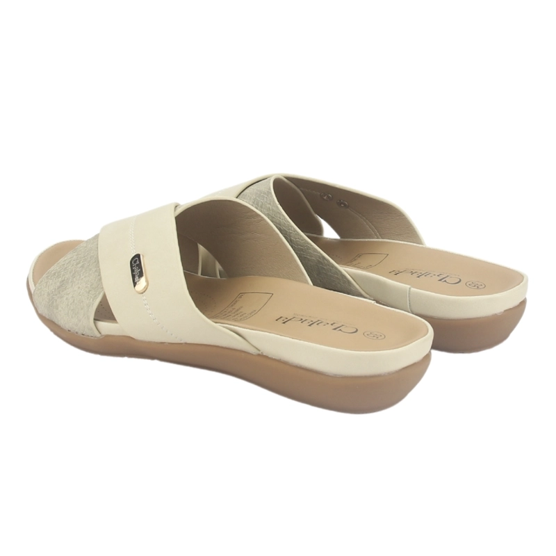SANDALIA MUJER CHALADA BEIGE PALAK-1 CASUAL - 5