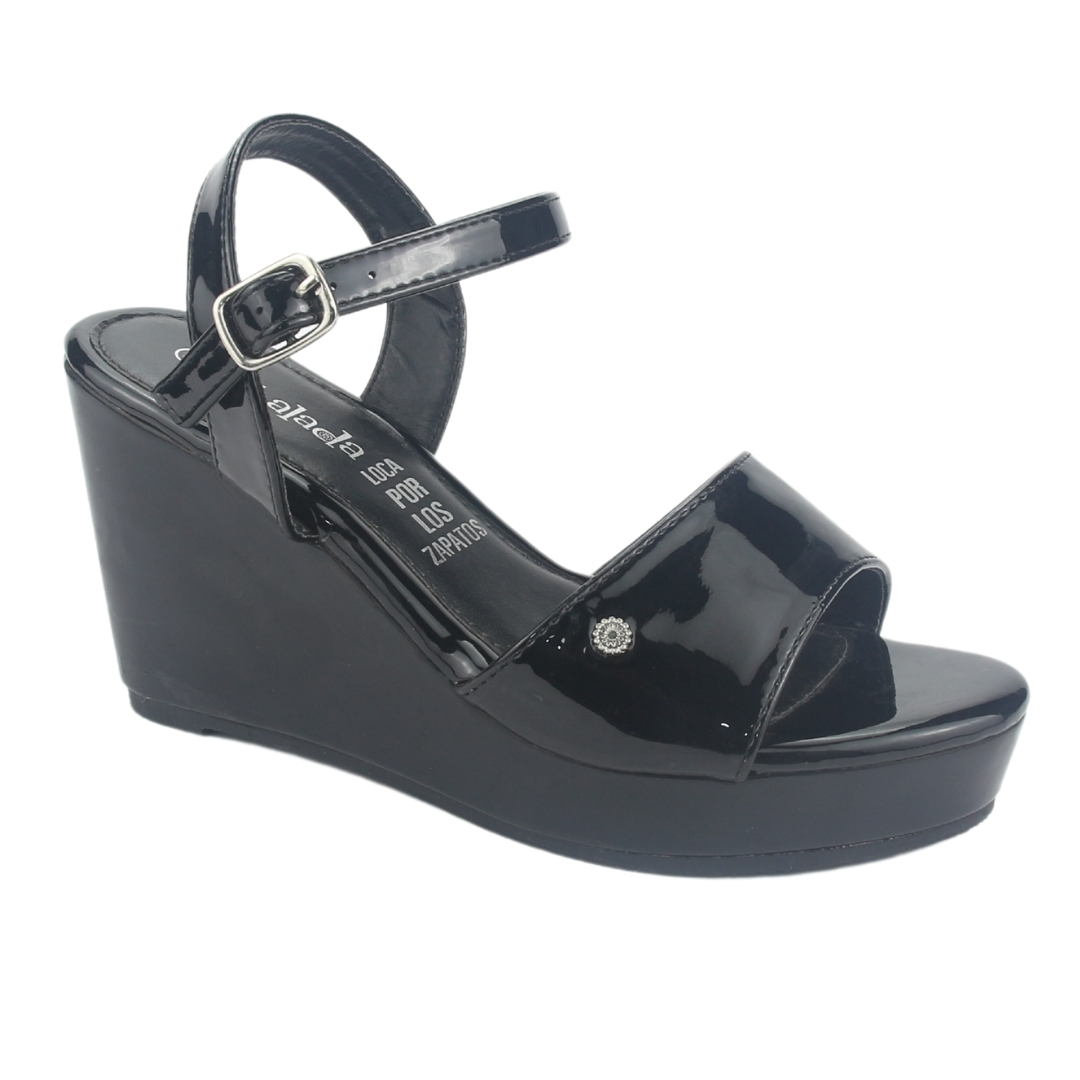 SANDALIA MUJER CHALADA NEGRO COMO-51 PLATAFORMA - 3