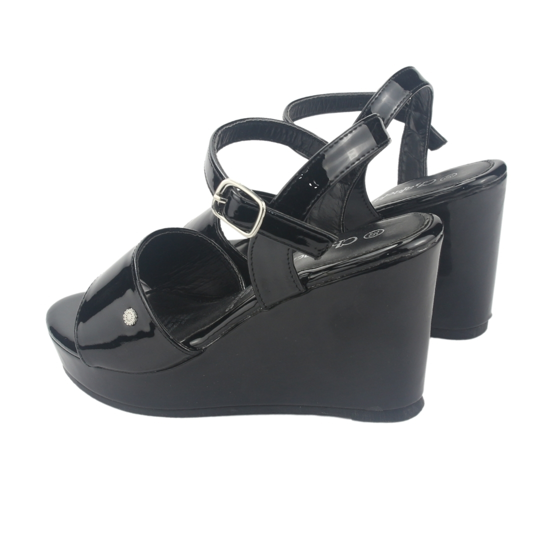 SANDALIA MUJER CHALADA NEGRO COMO-51 PLATAFORMA - 6