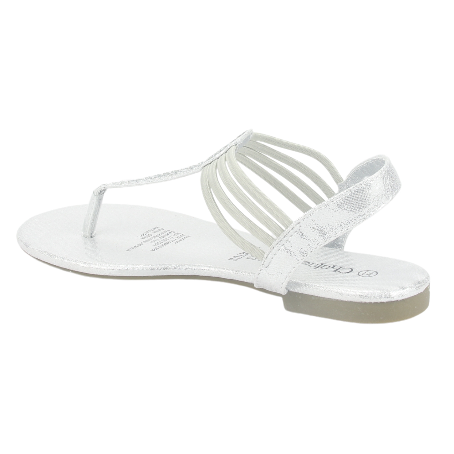 SANDALIA MUJER CHALADA PLATEADO ALKI-5 PLANA - 4