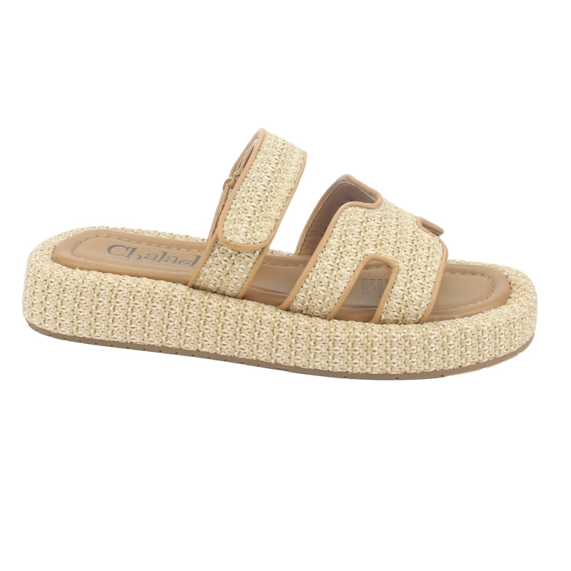 SANDALIA MUJER CHALADA BEIGE YUKONL-17 PLATAFORMA POKI - 1
