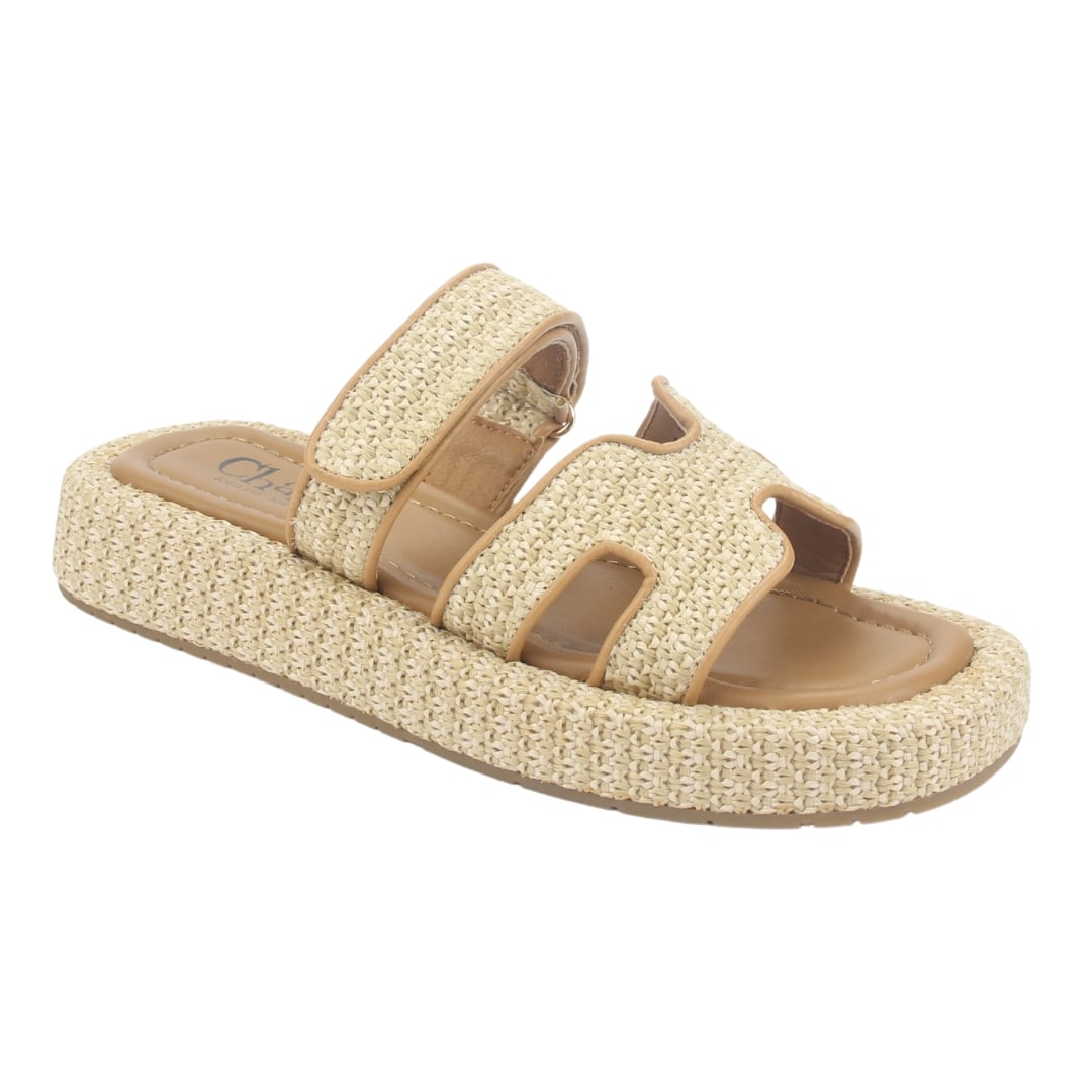 SANDALIA MUJER CHALADA BEIGE YUKONL-17 PLATAFORMA POKI - 3