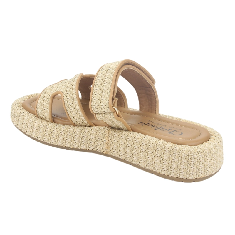 SANDALIA MUJER CHALADA BEIGE YUKONL-17 PLATAFORMA POKI - 4