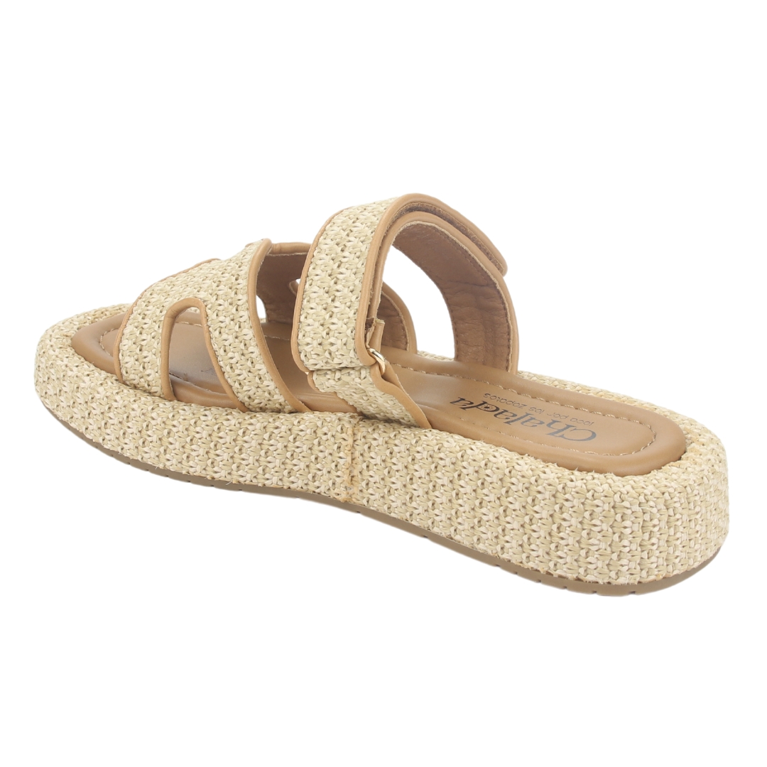 SANDALIA MUJER CHALADA BEIGE YUKONL-17 PLATAFORMA POKI - 4