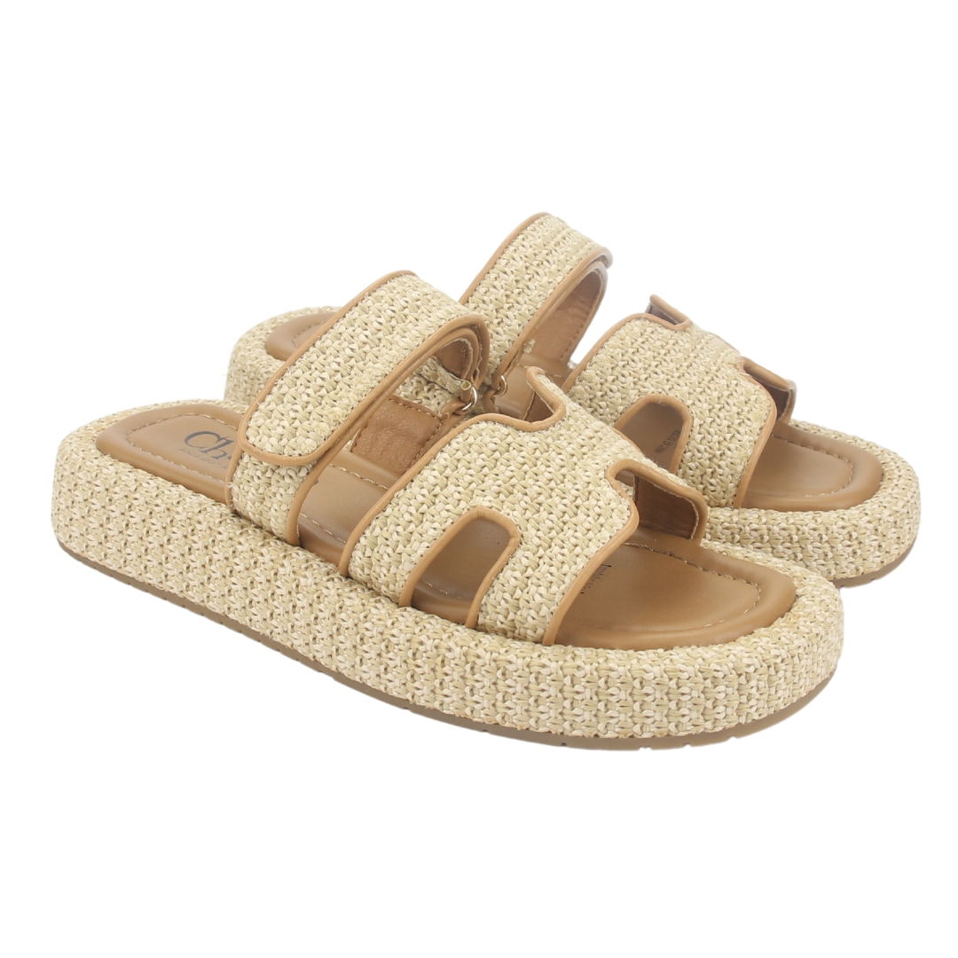SANDALIA MUJER CHALADA BEIGE YUKONL-17 PLATAFORMA POKI - 5
