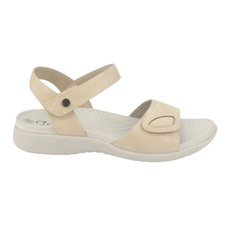 SANDALIA MUJER CHALADA BEIGE ELSA-20 CASUAL - 1