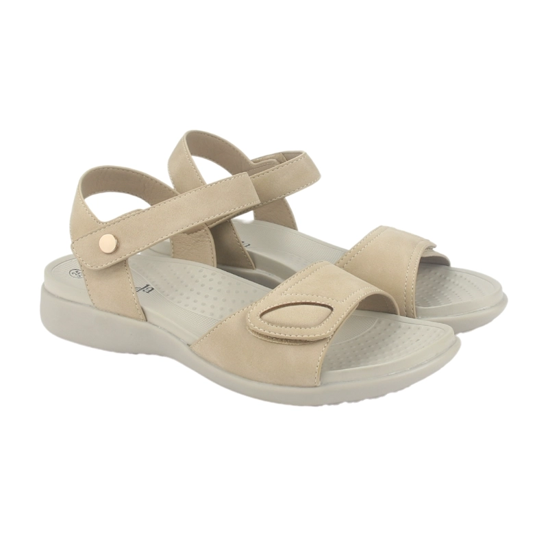 SANDALIA MUJER CHALADA BEIGE ELSA-20 CASUAL - 5