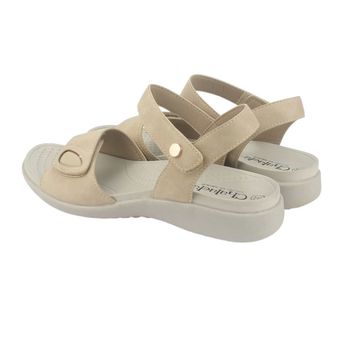 SANDALIA MUJER CHALADA BEIGE ELSA-20 CASUAL - 6