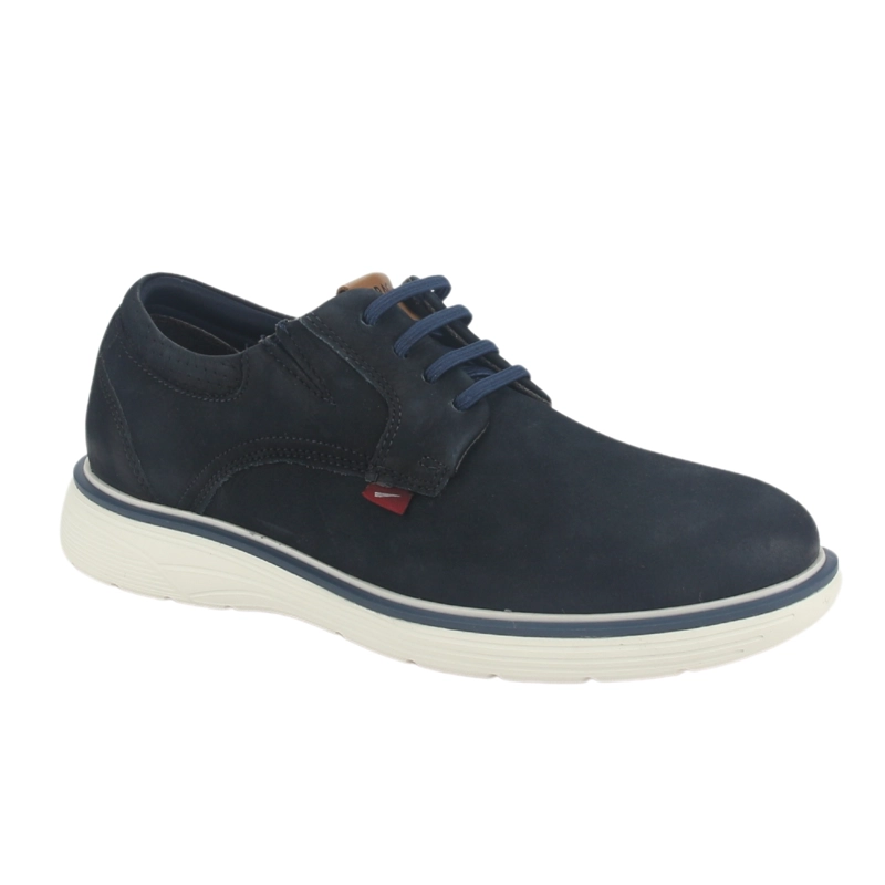 ZAPATO FERRACINI HOMBRE 4960 FULL RUSTIC AZUL MARINO CASUAL - 3