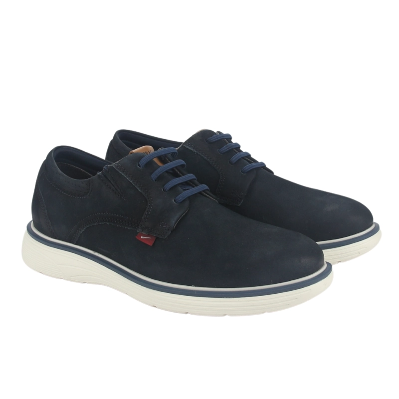 ZAPATO FERRACINI HOMBRE 4960 FULL RUSTIC AZUL MARINO CASUAL - 5