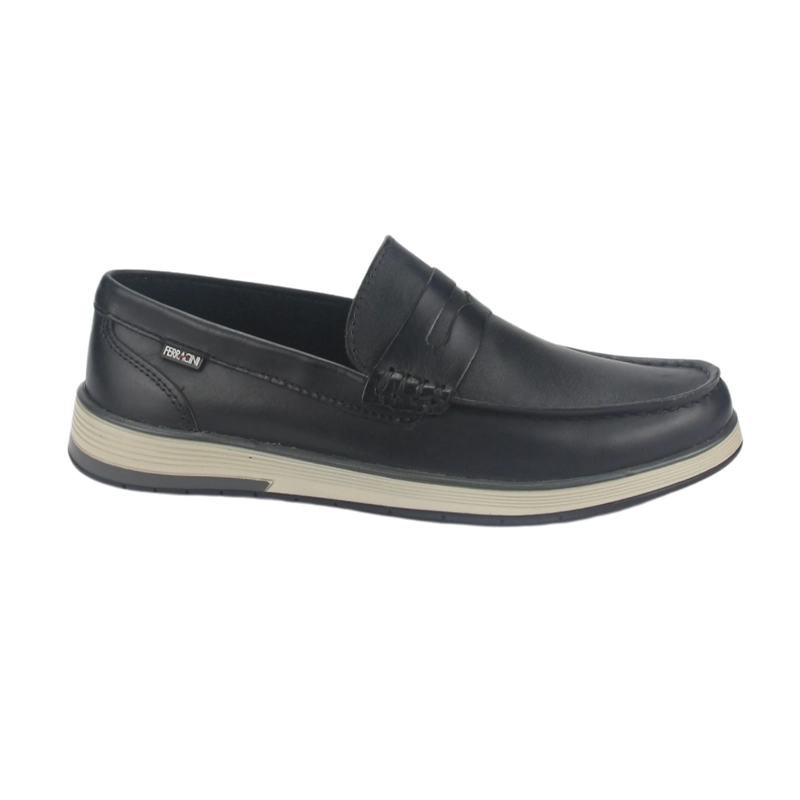 ZAPATOS HOMBRE FERRACINI CUERO 6988 CASUAL NEGRO - 1