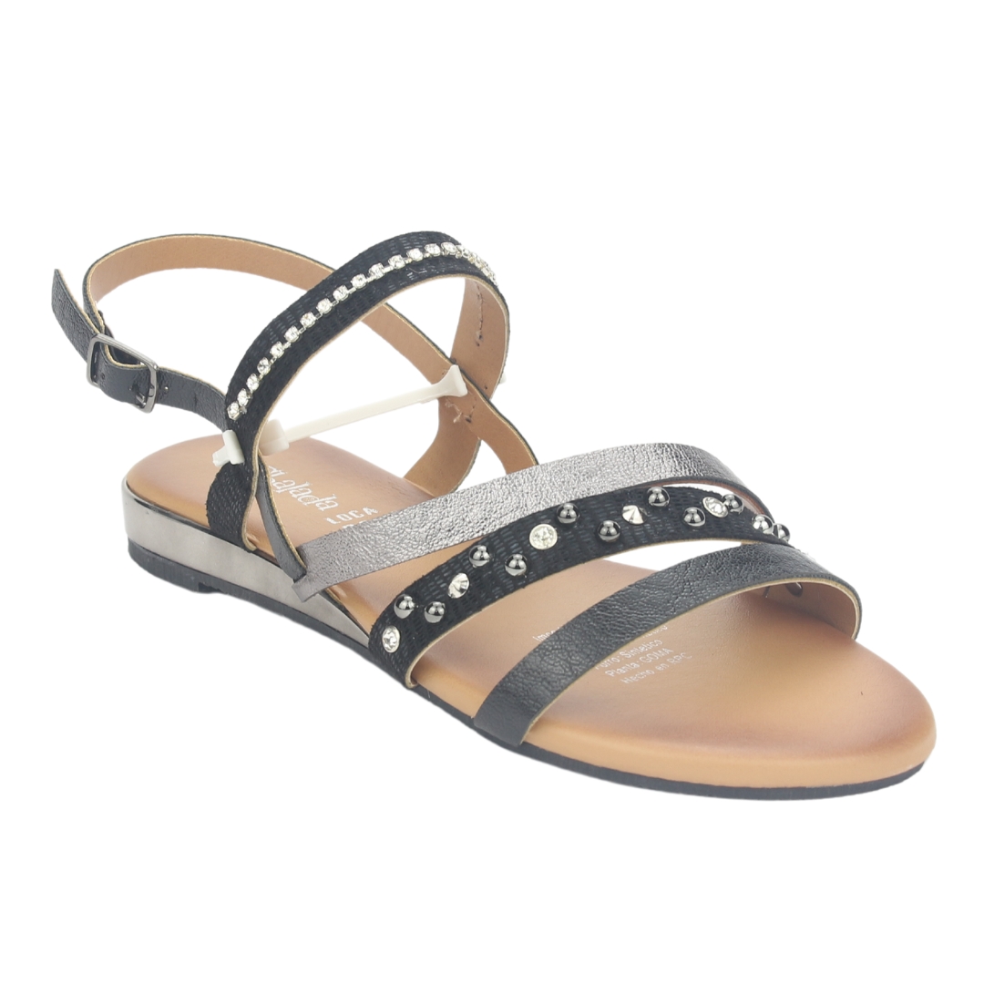 SANDALIA MUJER CHALADA NEGRO ALKI-6 CASUAL - 3