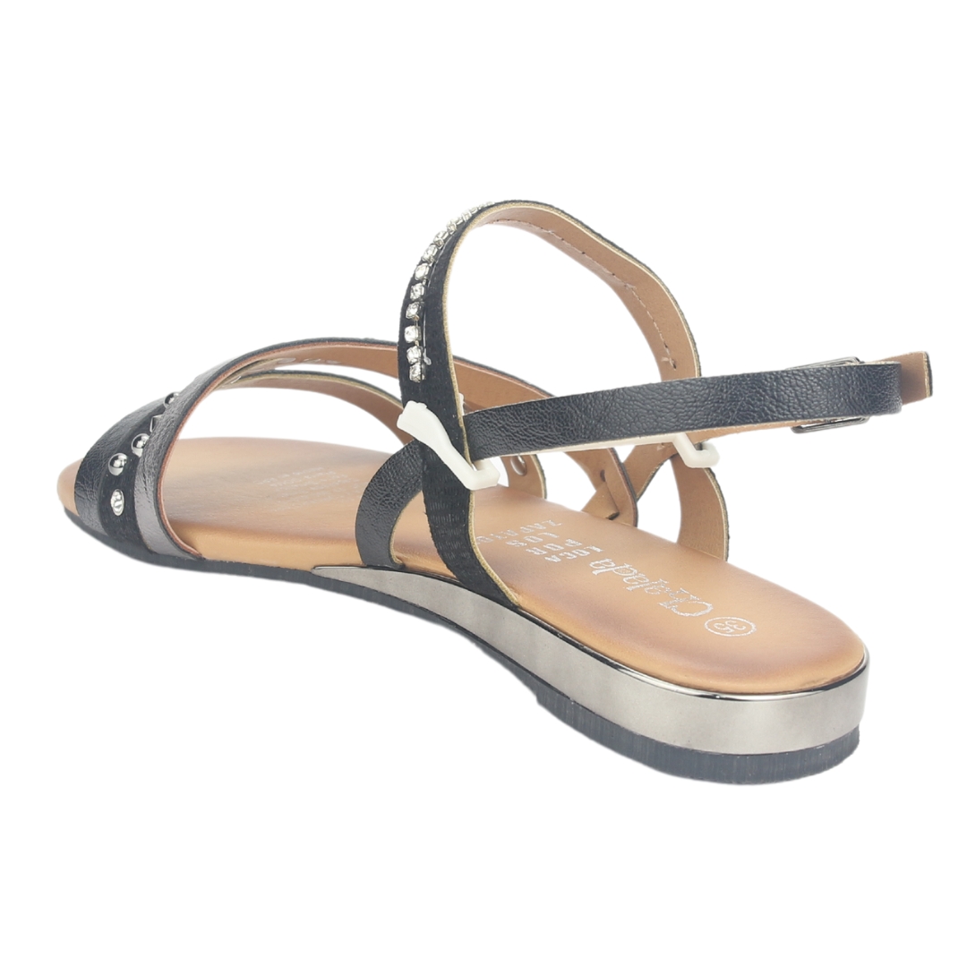 SANDALIA MUJER CHALADA NEGRO ALKI-6 CASUAL - 4