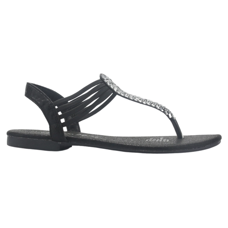 SANDALIA MUJER CHALADA NEGRO ALKI-5 PLANA - 1