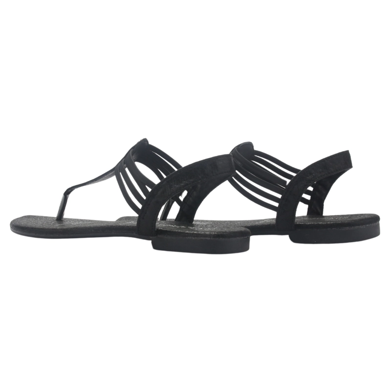 SANDALIA MUJER CHALADA NEGRO ALKI-5 PLANA - 6