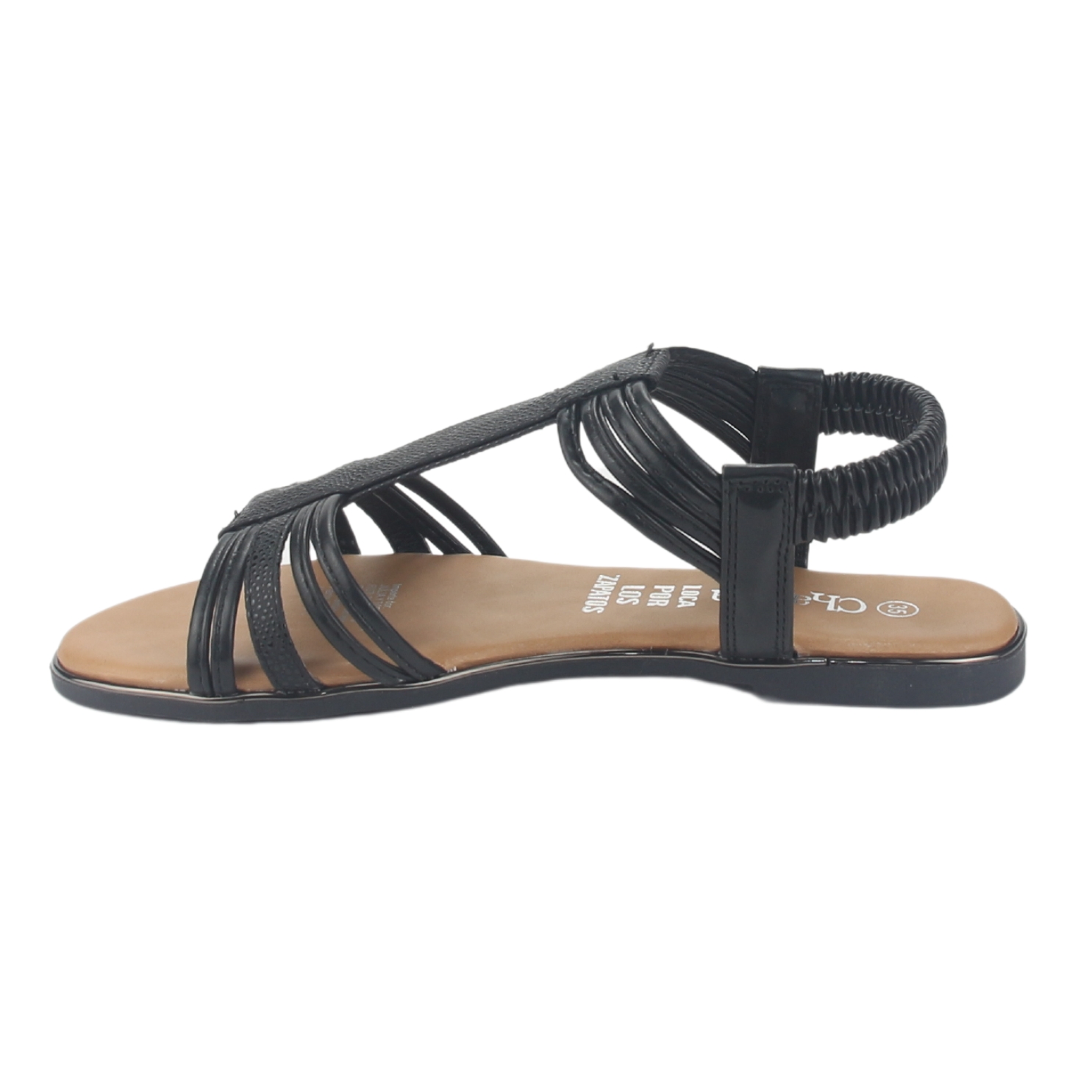 SANDALIA MUJER CHALADA NEGRO ALKI-1 PLANA - 2