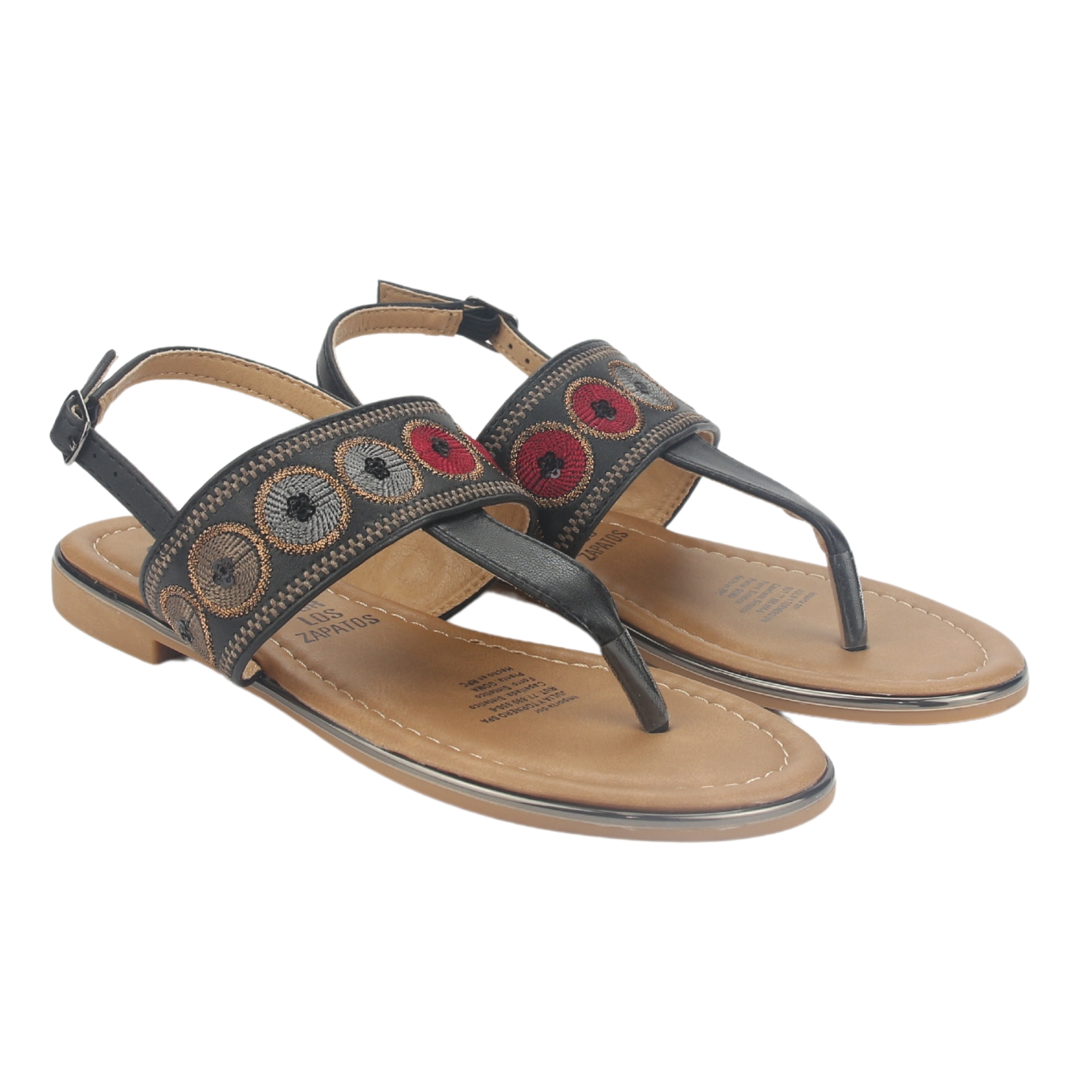 SANDALIA MUJER CHALADA NEGRO CALL-27 PLANA - 5