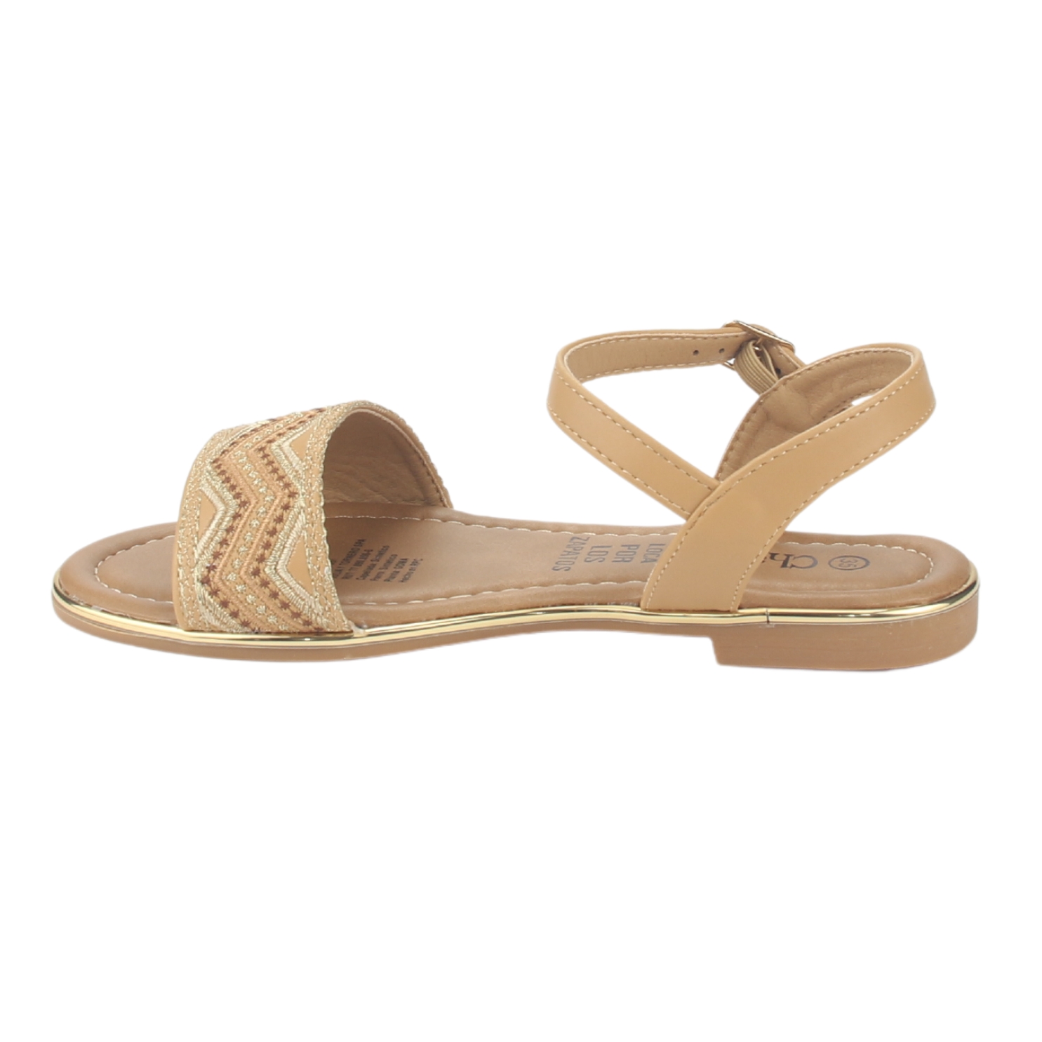 SANDALIA MUJER CHALADA CAMEL CALL-29 PLANA - 2