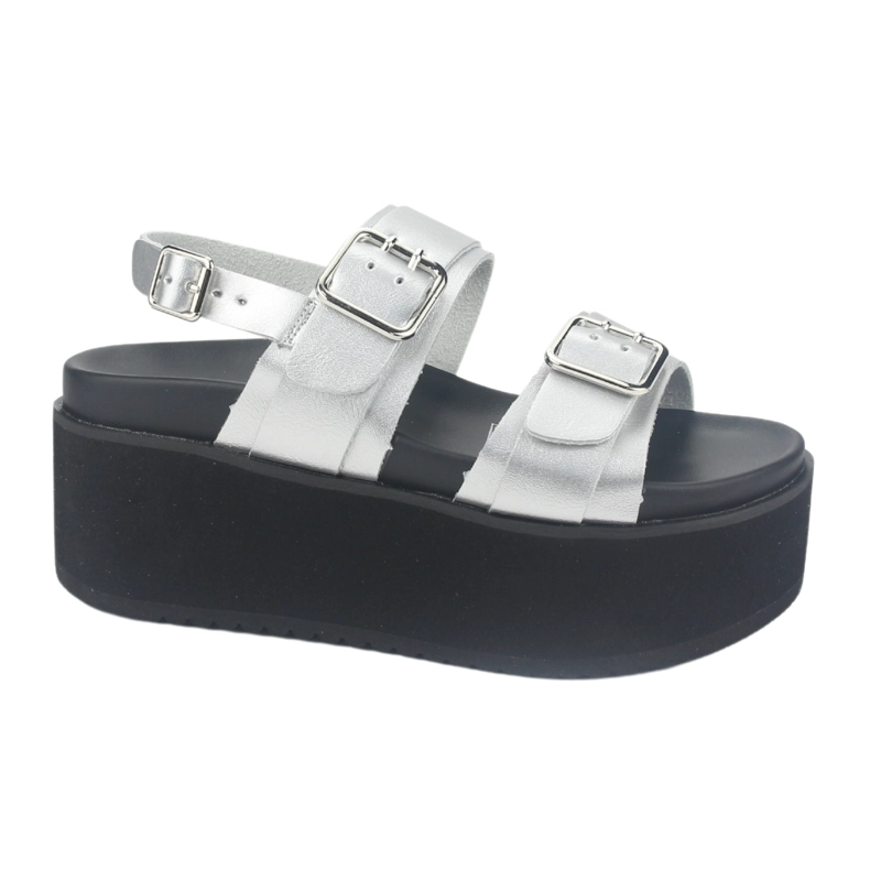 SANDALIA MUJER CHALADA PLATEADO VIRU-31 PLATAFORMA - 1