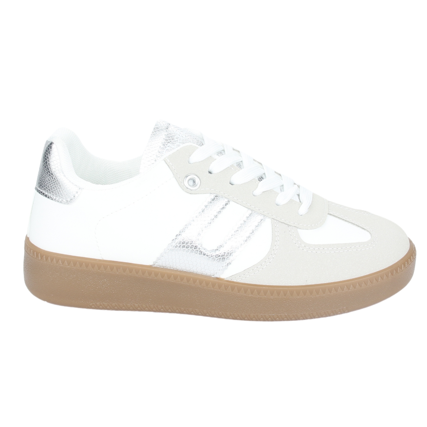 ZAPATILLA CHALADA MUJER ANTU-2 BLANCO PLATA URBANO - 1
