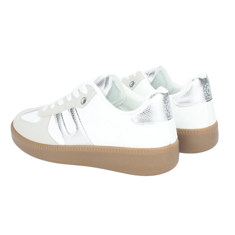 ZAPATILLA CHALADA MUJER ANTU-2 BLANCO PLATA URBANO - 5